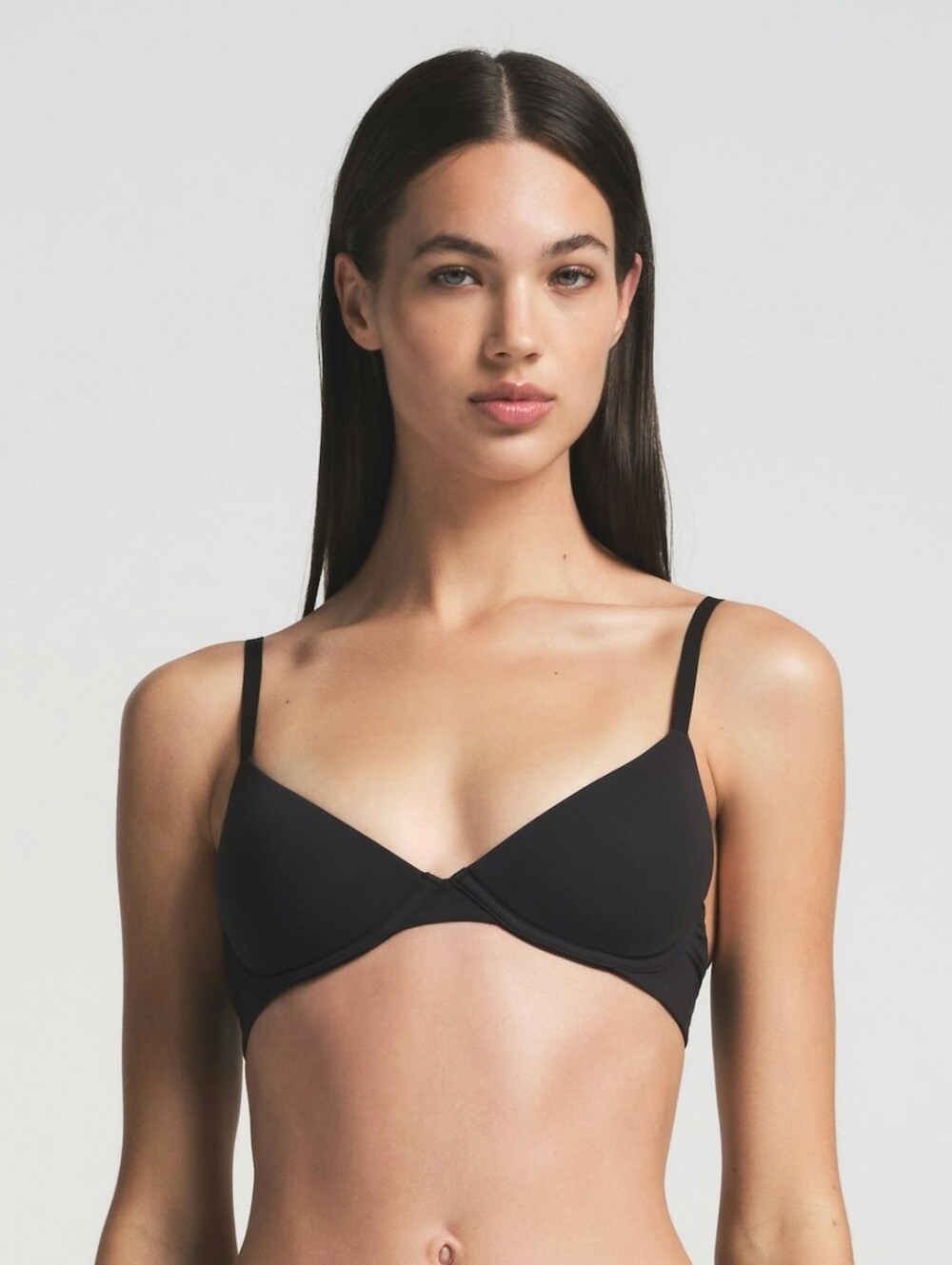 NWT SKIMS Fits Everybody Scoop Plunge Bra Onyx Black 32DDD 32F
